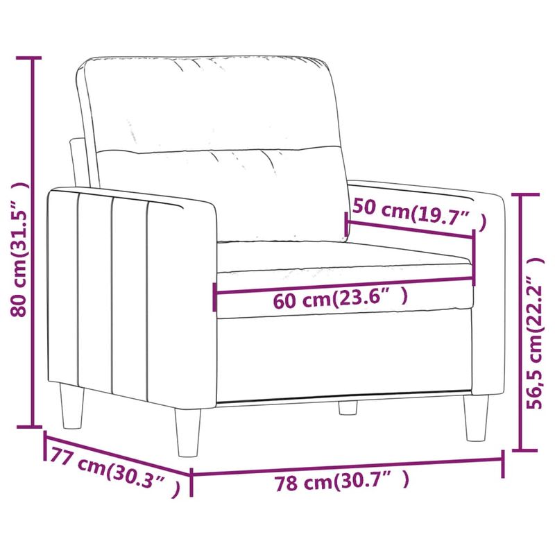 Casa si Gradina - Mobilier - Scaune si fotolii - Fotolii - Fotoliu canapea, galben deschis, 60 cm, tesatura - Infinity.ro