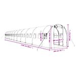 Casa si Gradina - Gradinarit si plante - Sere si solarii - Sera cu cadru din otel, alb, 44 m², 22x2x2 m - Infinity.ro