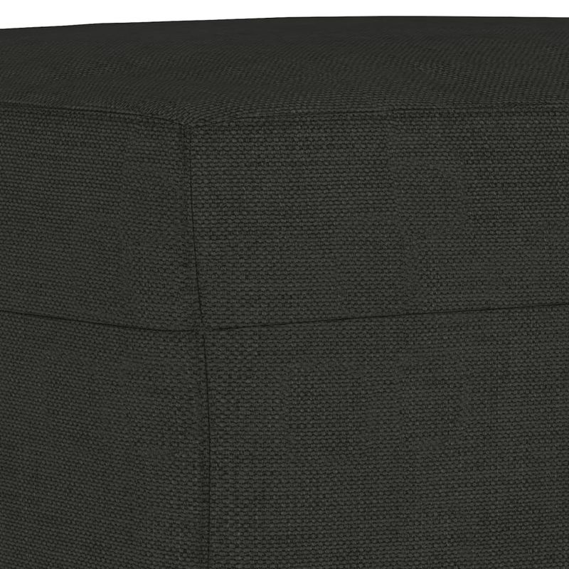 Casa si Gradina - Mobilier - Canapele si coltare - Canapele - Canapea cu 3 locuri cu taburet, negru, 180 cm, material textil - Infinity.ro