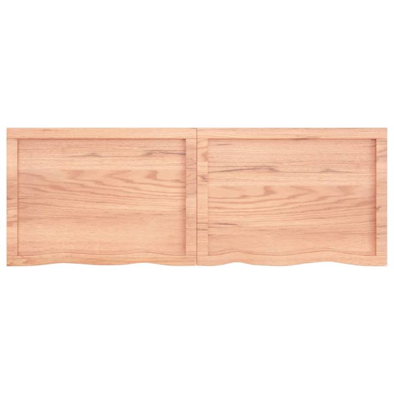 Casa si Gradina - Mobilier - Mobilier baie - Blaturi baie - Blat de baie, maro deschis, 140x50x(2-6) cm, lemn masiv tratat - Infinity.ro
