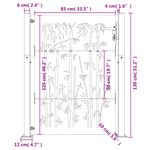 Casa si Gradina - Constructii - Usi interior, exterior si garaj - Usi garaj - Poarta pentru gradina, 105x130 cm, otel corten, model bambus - Infinity.ro