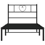 Casa si Gradina - Mobilier - Paturi si accesorii - Paturi - Cadru de pat din metal cu tablie, negru, 107x203 cm - Infinity.ro