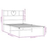 Casa si Gradina - Mobilier - Paturi si accesorii - Paturi - Cadru de pat din metal cu tablie, negru, 107x203 cm - Infinity.ro