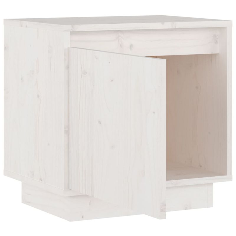 Casa si Gradina - Mobilier - Comode si corpuri - Noptiere - Noptiera, alb, 40x30x40 cm, lemn masiv de pin - Infinity.ro