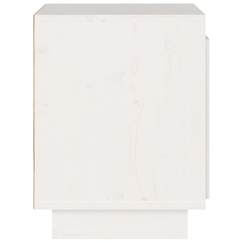 Casa si Gradina - Mobilier - Comode si corpuri - Noptiere - Noptiera, alb, 40x30x40 cm, lemn masiv de pin - Infinity.ro