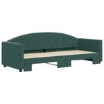 Casa si Gradina - Mobilier - Paturi si accesorii - Paturi - Pat de zi cu extensie, verde inchis, 80x200 cm, catifea - Infinity.ro