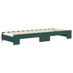 Casa si Gradina - Mobilier - Paturi si accesorii - Paturi - Pat de zi cu extensie, verde inchis, 80x200 cm, catifea - Infinity.ro