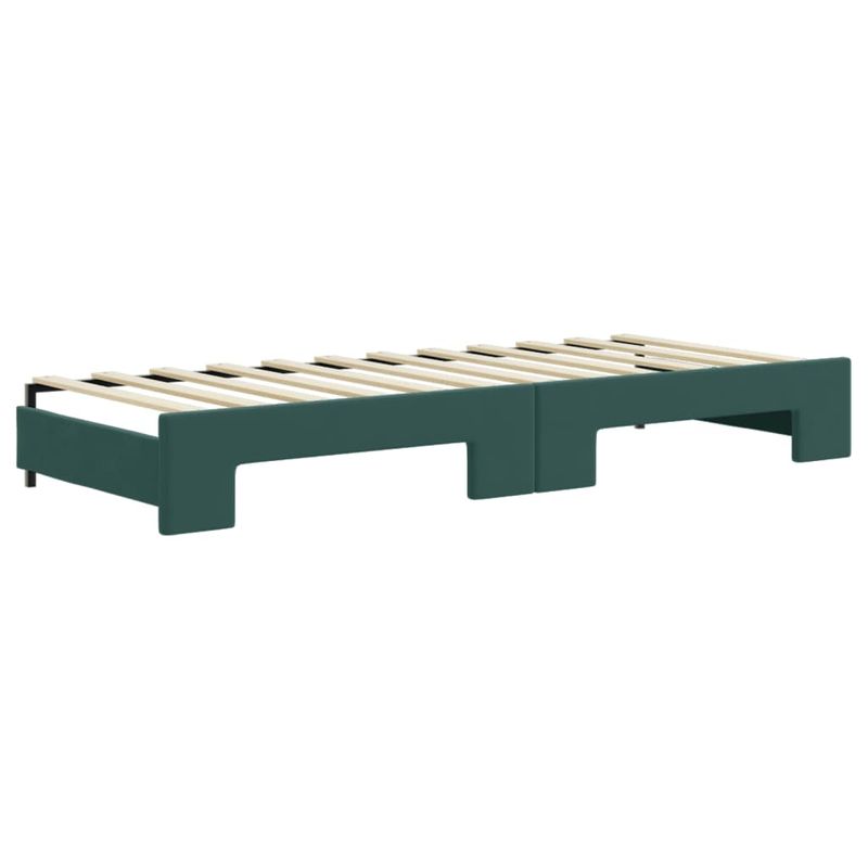 Casa si Gradina - Mobilier - Paturi si accesorii - Paturi - Pat de zi cu extensie, verde inchis, 80x200 cm, catifea - Infinity.ro