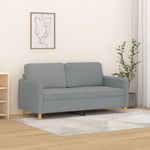 Casa si Gradina - Mobilier - Canapele si coltare - Canapele - Canapea cu 2 locuri, gri deschis, 140 cm, material textil - Infinity.ro