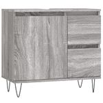 Casa si Gradina - Mobilier - Seturi de mobilier - Seturi baie - Set mobilier de baie, 3 piese, gri sonoma, lemn prelucrat - Infinity.ro