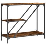 Casa si Gradina - Mobilier - Comode si corpuri - Console - Masuta consola, stejar fumuriu, 88,5x30x75 cm, lemn prelucrat - Infinity.ro