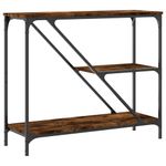 Casa si Gradina - Mobilier - Comode si corpuri - Console - Masuta consola, stejar fumuriu, 88,5x30x75 cm, lemn prelucrat - Infinity.ro