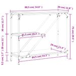 Casa si Gradina - Mobilier - Comode si corpuri - Console - Masuta consola, stejar fumuriu, 88,5x30x75 cm, lemn prelucrat - Infinity.ro