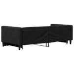 Casa si Gradina - Mobilier - Paturi si accesorii - Paturi - Pat de zi cu extensie, negru, 90x200 cm, textil - Infinity.ro