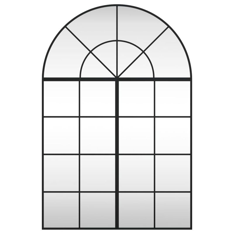 Casa si Gradina - Decoratiuni - Oglinzi - Oglinda de perete, negru, 80x120 cm, arcuita, fier - Infinity.ro