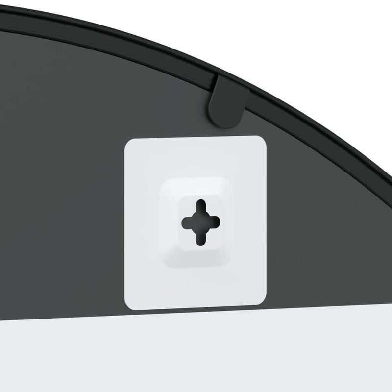 Casa si Gradina - Decoratiuni - Oglinzi - Oglinda de perete, negru, 80x120 cm, arcuita, fier - Infinity.ro