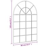 Casa si Gradina - Decoratiuni - Oglinzi - Oglinda de perete, negru, 80x120 cm, arcuita, fier - Infinity.ro