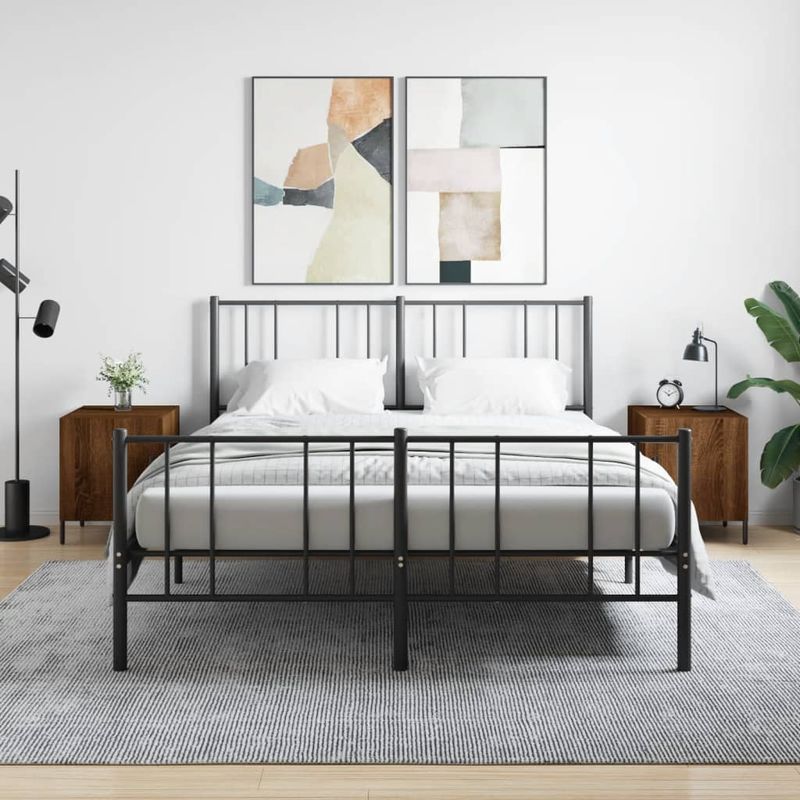 Casa si Gradina - Mobilier - Comode si corpuri - Noptiere - Noptiere, 2 buc., stejar maro, 40x40x50 cm, lemn compozit - Infinity.ro