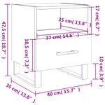 Casa si Gradina - Mobilier - Comode si corpuri - Noptiere - Noptiera, gri beton, 40x35x47,5 cm, lemn compozit - Infinity.ro