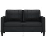 Casa si Gradina - Mobilier - Canapele si coltare - Canapele - Canapea cu 2 locuri, negru, 140 cm, piele ecologica - Infinity.ro
