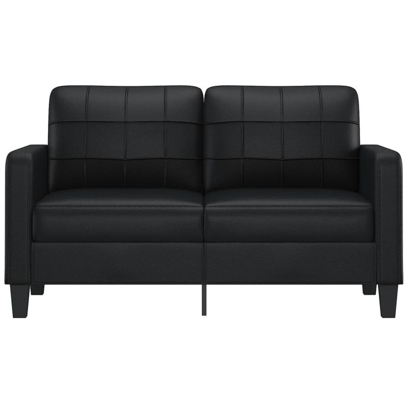 Casa si Gradina - Mobilier - Canapele si coltare - Canapele - Canapea cu 2 locuri, negru, 140 cm, piele ecologica - Infinity.ro