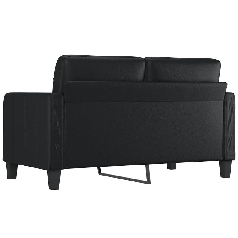 Casa si Gradina - Mobilier - Canapele si coltare - Canapele - Canapea cu 2 locuri, negru, 140 cm, piele ecologica - Infinity.ro