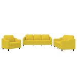 Casa si Gradina - Mobilier - Seturi de mobilier - Seturi living - Set de canapele cu perne, 3 piese, galben deschis, textil - Infinity.ro