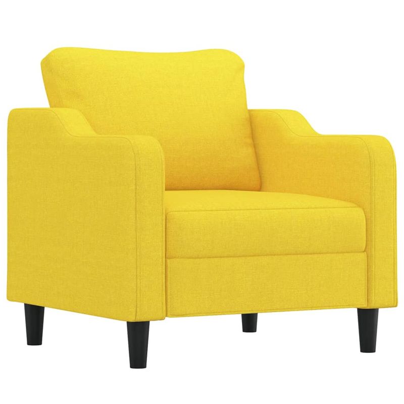 Casa si Gradina - Mobilier - Seturi de mobilier - Seturi living - Set de canapele cu perne, 3 piese, galben deschis, textil - Infinity.ro