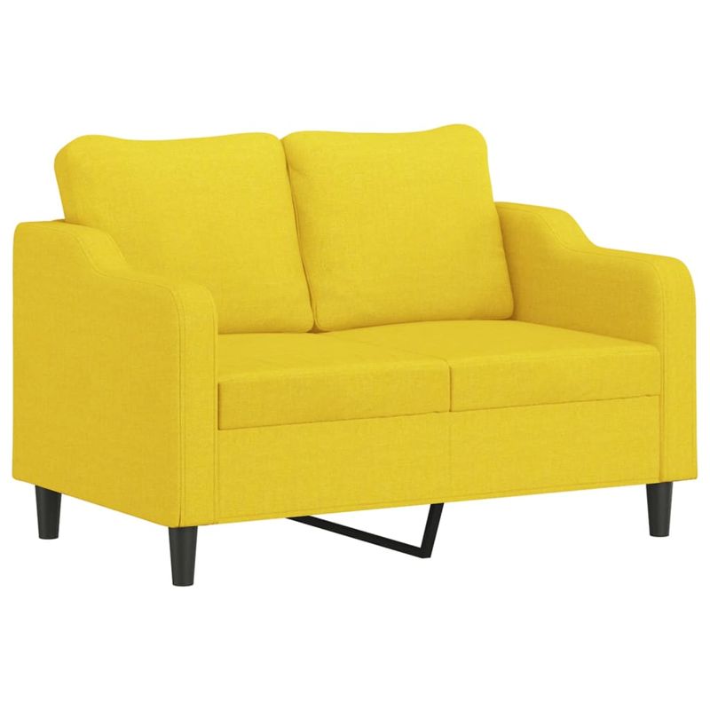 Casa si Gradina - Mobilier - Seturi de mobilier - Seturi living - Set de canapele cu perne, 3 piese, galben deschis, textil - Infinity.ro