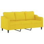 Casa si Gradina - Mobilier - Seturi de mobilier - Seturi living - Set de canapele cu perne, 3 piese, galben deschis, textil - Infinity.ro