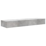 Casa si Gradina - Mobilier - Comode si corpuri - Comode - Comode TV cu lumini LED, 2 buc., gri beton, 60x35x15,5 cm - Infinity.ro