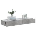 Casa si Gradina - Mobilier - Comode si corpuri - Comode - Comode TV cu lumini LED, 2 buc., gri beton, 60x35x15,5 cm - Infinity.ro
