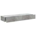 Casa si Gradina - Mobilier - Comode si corpuri - Comode - Comode TV cu lumini LED, 2 buc., gri beton, 60x35x15,5 cm - Infinity.ro