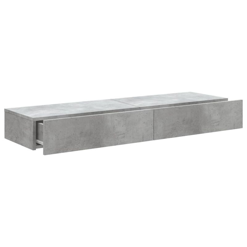 Casa si Gradina - Mobilier - Comode si corpuri - Comode - Comode TV cu lumini LED, 2 buc., gri beton, 60x35x15,5 cm - Infinity.ro