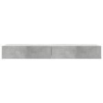 Casa si Gradina - Mobilier - Comode si corpuri - Comode - Comode TV cu lumini LED, 2 buc., gri beton, 60x35x15,5 cm - Infinity.ro