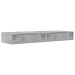 Casa si Gradina - Mobilier - Comode si corpuri - Comode - Comode TV cu lumini LED, 2 buc., gri beton, 60x35x15,5 cm - Infinity.ro