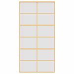 Casa si Gradina - Constructii - Usi interior, exterior si garaj - Usi garaj - Usa glisanta, auriu, 102,5x205 cm, sticla ESG mata si aluminiu - Infinity.ro