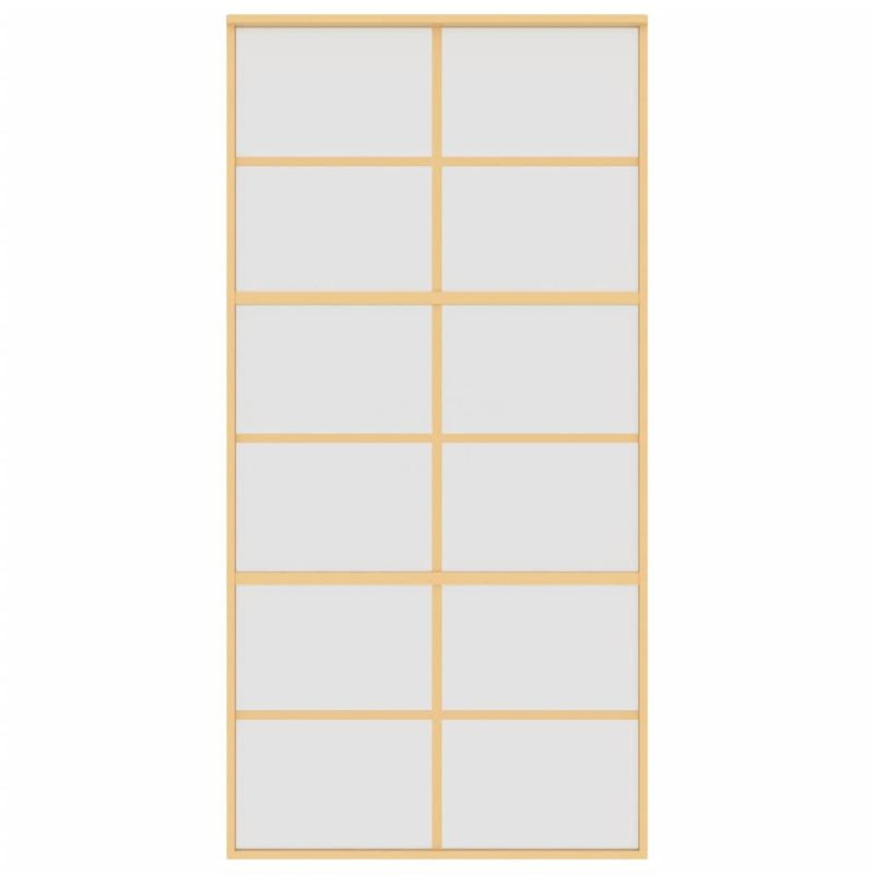 Casa si Gradina - Constructii - Usi interior, exterior si garaj - Usi garaj - Usa glisanta, auriu, 102,5x205 cm, sticla ESG mata si aluminiu - Infinity.ro