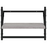 Casa si Gradina - Mobilier - Biblioteci si rafturi - Rafturi - Rafturi de perete cu bare, 2 buc., gri sonoma, 40x25x30 cm - Infinity.ro