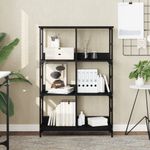 Casa si Gradina - Mobilier - Biblioteci si rafturi - Biblioteci - Biblioteca, negru, 78,5x33x117,5 cm, lemn prelucrat - Infinity.ro