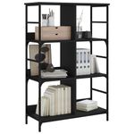 Casa si Gradina - Mobilier - Biblioteci si rafturi - Biblioteci - Biblioteca, negru, 78,5x33x117,5 cm, lemn prelucrat - Infinity.ro