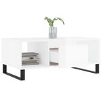 Casa si Gradina - Mobilier - Mese si birouri - Masute de cafea - Masuta de cafea, alb extralucios, 90x50x36,5 cm, lemn compozit - Infinity.ro