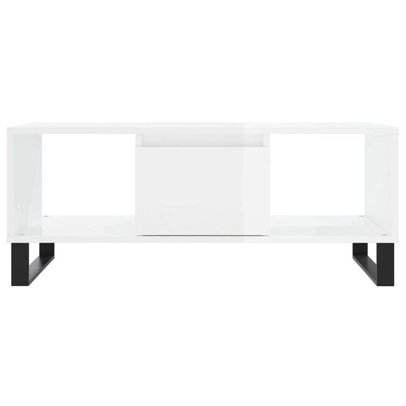 Casa si Gradina - Mobilier - Mese si birouri - Masute de cafea - Masuta de cafea, alb extralucios, 90x50x36,5 cm, lemn compozit - Infinity.ro
