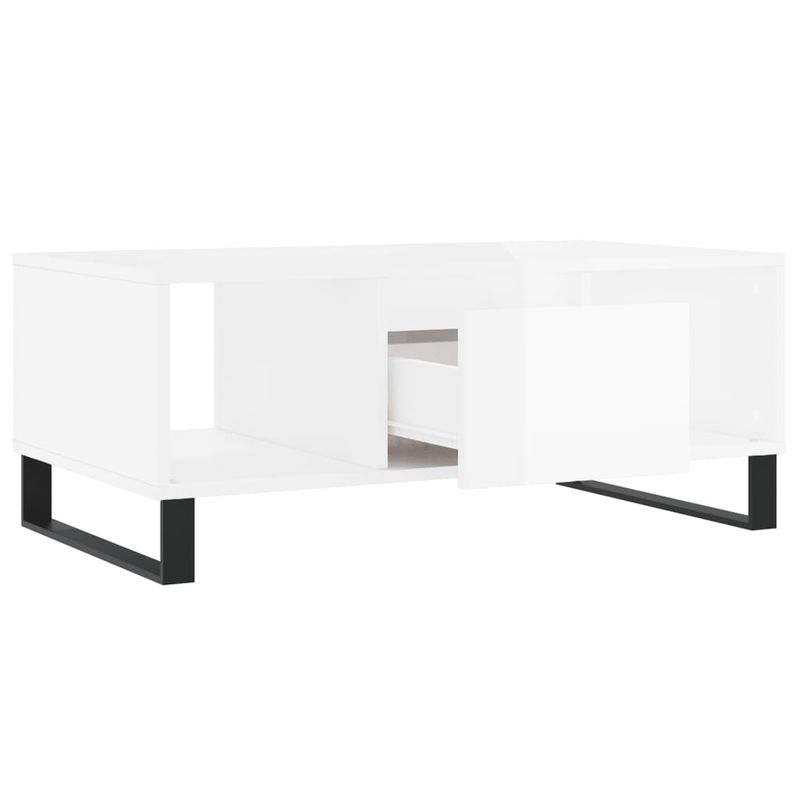 Casa si Gradina - Mobilier - Mese si birouri - Masute de cafea - Masuta de cafea, alb extralucios, 90x50x36,5 cm, lemn compozit - Infinity.ro