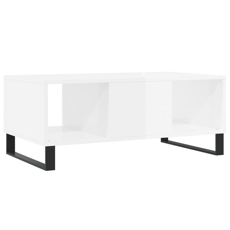 Casa si Gradina - Mobilier - Mese si birouri - Masute de cafea - Masuta de cafea, alb extralucios, 90x50x36,5 cm, lemn compozit - Infinity.ro