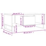 Casa si Gradina - Mobilier - Mese si birouri - Masute de cafea - Masuta de cafea, alb extralucios, 90x50x36,5 cm, lemn compozit - Infinity.ro