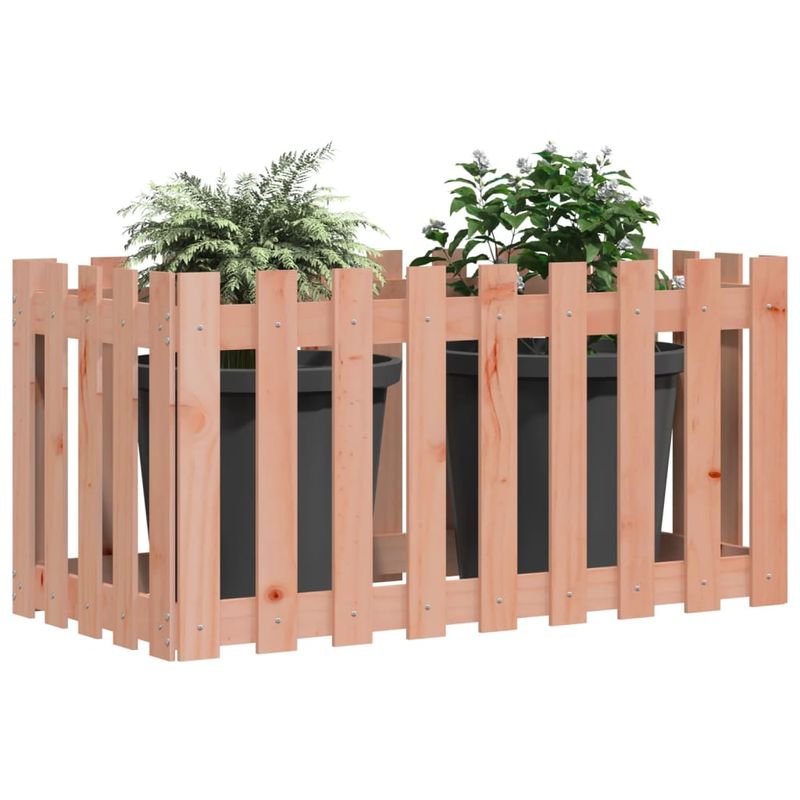 Casa si Gradina - Gradinarit si plante - Plante si ghivece - Ghivece si suporturi - Pat inaltat gradina design gard 100x50x70 cm lemn impregnat pin, douglas natural - Infinity.ro
