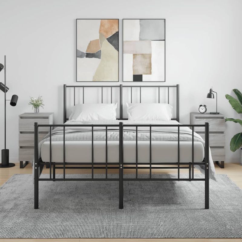 Casa si Gradina - Mobilier - Comode si corpuri - Noptiere - Noptiere, 2 buc., gri sonoma, 40x35x69 cm, lemn compozit - Infinity.ro