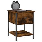 Casa si Gradina - Mobilier - Comode si corpuri - Noptiere - Noptiera, stejar fumuriu, 34x35,5x45 cm, lemn compozit - Infinity.ro