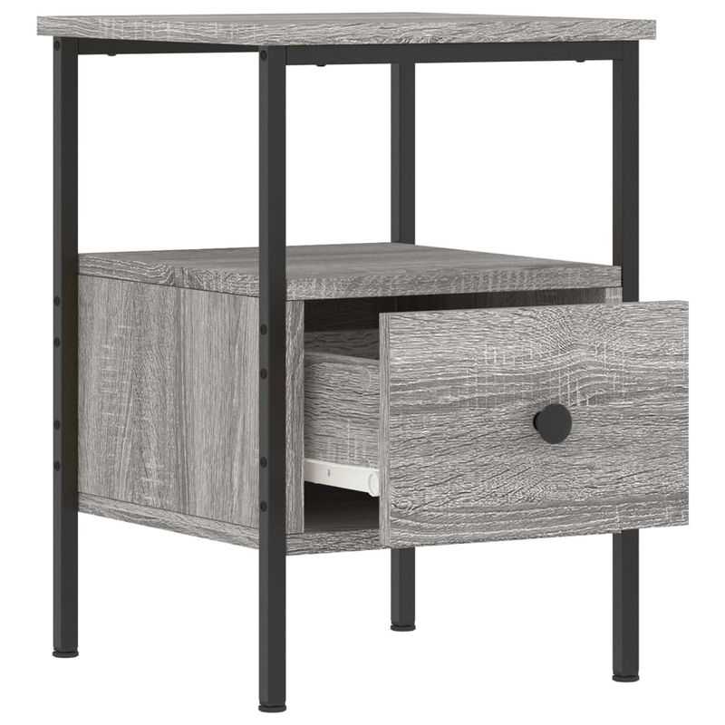 Casa si Gradina - Mobilier - Comode si corpuri - Noptiere - Noptiera, gri sonoma, 34x36x50 cm, lemn compozit - Infinity.ro